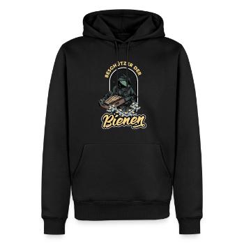Protecteur des abeilles - Sweat à capuche Premium bio Homme - noir - Devant - Nico (187cm)