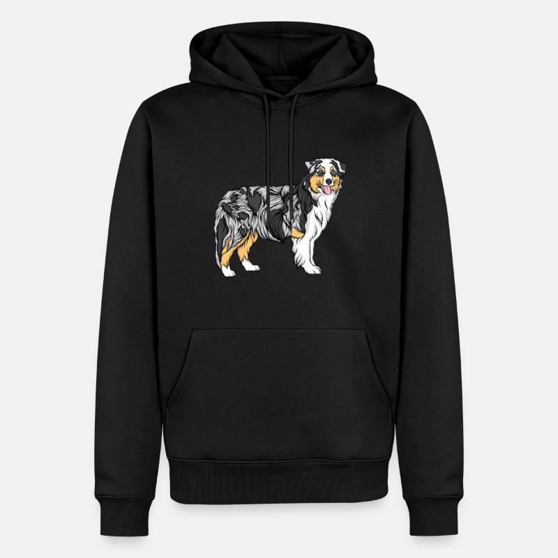 Border collie - Männer Premium Bio Hoodie - Schwarz