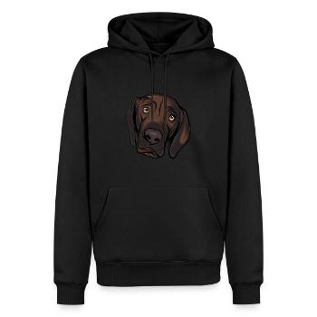 Labrador - Männer Premium Bio Hoodie - Schwarz - Vorne - Nico (187cm)