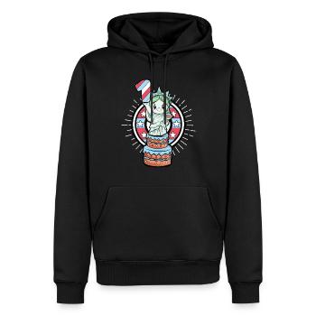 1er anniversaire enfant - Sweat à capuche Premium bio Homme - noir - Devant - Nico (187cm)