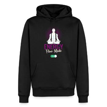 Conception de praticien de Reiki pour un guérisseur énergétique - Sweat à capuche Premium bio Homme - noir - Devant - Nico (187cm)