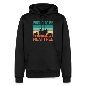 Veggie Lover Vegan Gift - Men’s Premium Organic Hoodie - black - Front - Nico (187cm)