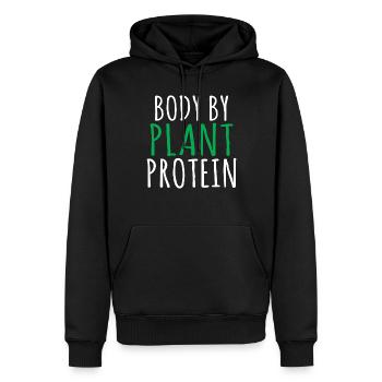 Veggie Lover Vegan Gift - Men’s Premium Organic Hoodie - black - Front - Nico (187cm)