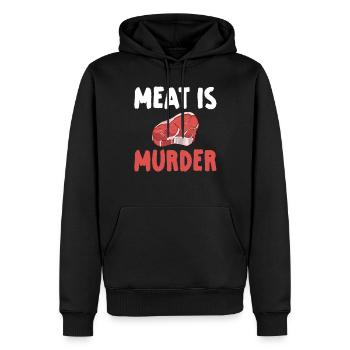 Veggie Lover Vegan Gift - Men’s Premium Organic Hoodie - black - Front - Nico (187cm)