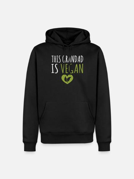 Veggie Lover Vegan Gift - Men’s Premium Organic Hoodie - black