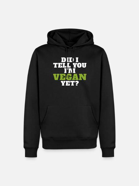 Veggie Lover Vegan Gift - Men’s Premium Organic Hoodie - black