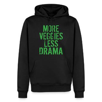 Veggie Lover Vegan Gift - Men’s Premium Organic Hoodie - black - Front - Nico (187cm)