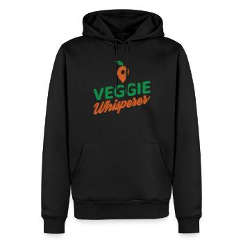 Veggie Lover Vegan Gift - Men’s Premium Organic Hoodie - black - Front - Nico (187cm)