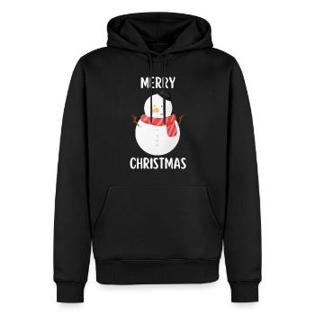 Joyeux Noël Drôle de Chemise de Noël - Sweat à capuche Premium bio Homme - noir - Devant - Nico (187cm)