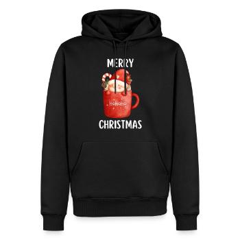 Joyeux Noël Drôle de Chemise de Noël - Sweat à capuche Premium bio Homme - noir - Devant - Nico (187cm)