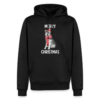 Joyeux Noël Drôle de Chemise de Noël - Sweat à capuche Premium bio Homme - noir - Devant - Nico (187cm)