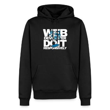 Webentwickler Do It Responsively Website-programm - Männer Premium Bio Hoodie - Schwarz - Vorne - Nico (187cm)