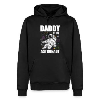 Papa Der Astronauten-liebhaber-raumschiff-galaxie - Männer Premium Bio Hoodie - Schwarz - Vorne - Nico (187cm)