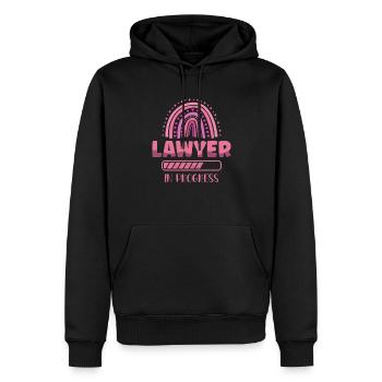 Avocat en travail Carrière professionnelle d’avocat - Sweat à capuche Premium bio Homme - noir - Devant - Nico (187cm)