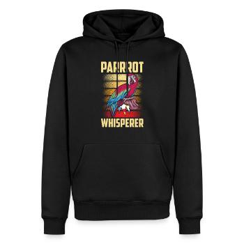 Perroquet Chuchotant Perroquet Chuchoteur Perroquets Doux Perroquets - Sweat à capuche Premium bio Homme - noir - Devant - Nico (187cm)