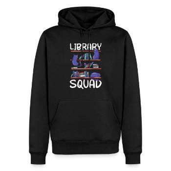 Bibliothek Team Bücher Liebhaber Bibliothekar - Männer Premium Bio Hoodie - Schwarz - Vorne - Nico (187cm)