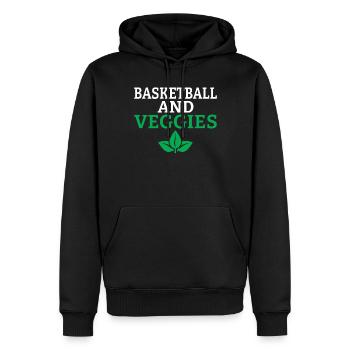 Veggie Lover Vegan Gift - Men’s Premium Organic Hoodie - black - Front - Nico (187cm)