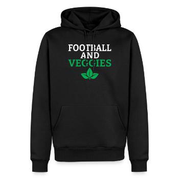 Veggie Lover Vegan Gift - Men’s Premium Organic Hoodie - black - Front - Nico (187cm)