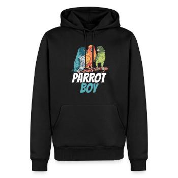 Papageienjunge Papagei Junge Papageien Tier Süß - Männer Premium Bio Hoodie - Schwarz - Vorne - Nico (187cm)