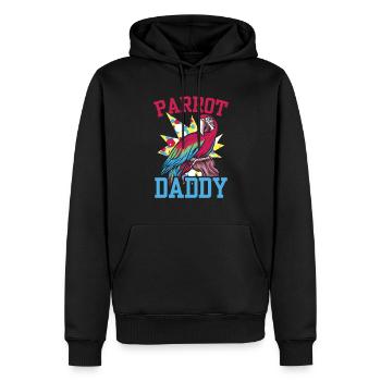 Papagei Papa Haustier Papageien Tier Süß - Männer Premium Bio Hoodie - Schwarz - Vorne - Nico (187cm)