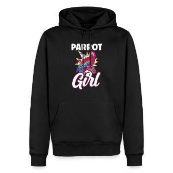 Perroquet Fille Mignon Animal Perroquets Pet - Sweat à capuche Premium bio Homme - noir - Devant - Nico (187cm)