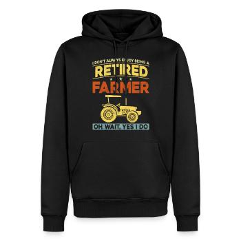 Farming Farmer Retired Vintage - Men’s Premium Organic Hoodie - black - Front - Nico (187cm)
