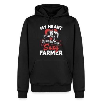 Farming Farmer Girl Wife - Männer Premium Bio Hoodie - Schwarz - Vorne - Nico (187cm)