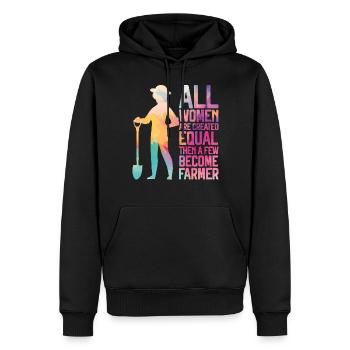 Farming Farmer Girl Female - Männer Premium Bio Hoodie - Schwarz - Vorne - Nico (187cm)