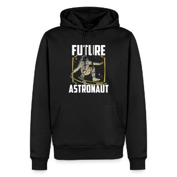 Futur astronaute Astronomy Rocket Astronomy Space - Sweat à capuche Premium bio Homme - noir - Devant - Nico (187cm)