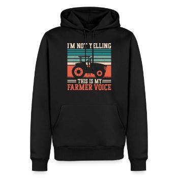 Farming Farmer Vintage Tractor - Männer Premium Bio Hoodie - Schwarz - Vorne - Nico (187cm)