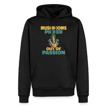 Fungi Hunter Mushroom Hunter Cadeaux - Sweat à capuche Premium bio Homme - noir - Devant - Nico (187cm)