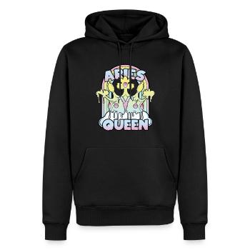 Widder Queen - Männer Premium Bio Hoodie - Schwarz - Vorne - Nico (187cm)