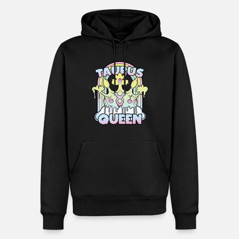 Stier Queen - Männer Premium Bio Hoodie - Schwarz