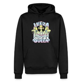 Reine de la Balance - Sweat à capuche Premium bio Homme - noir - Devant - Nico (187cm)