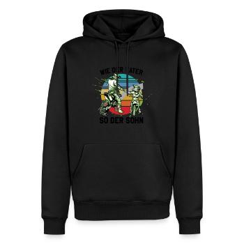 Vater und Sohn Motocross - Männer Premium Bio Hoodie - Schwarz - Vorne - Nico (187cm)