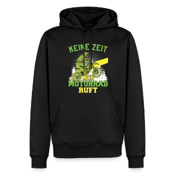 Keine Zeit Mein Motorrad Ruft - Männer Premium Bio Hoodie - Schwarz - Vorne - Nico (187cm)