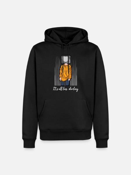 Its All Lies Darling - Men’s Premium Organic Hoodie - black