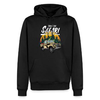 Aller sur Safari SUV - Sweat à capuche Premium bio Homme - noir - Devant - Nico (187cm)
