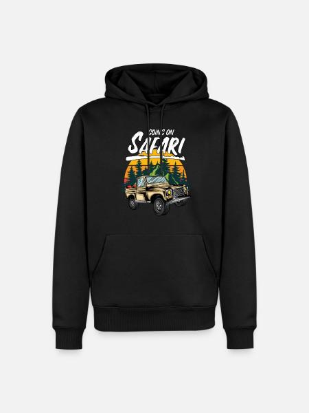 Going On Safari SUV - Men’s Premium Organic Hoodie - black