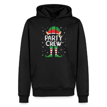 Party Crew Elf Costume Noël Partner Look - Sweat à capuche Premium bio Homme - noir - Devant - Nico (187cm)