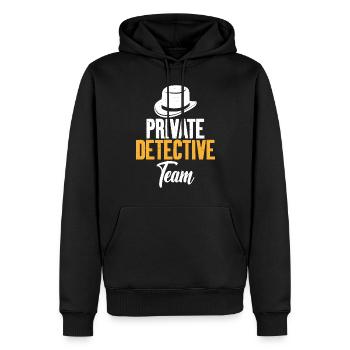 Private Detective Team Investigator - Men’s Premium Organic Hoodie - black - Front - Nico (187cm)