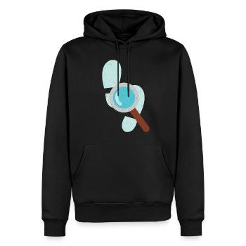 Détective Loupe Détective Privé Expert Graphique - Sweat à capuche Premium bio Homme - noir - Devant - Nico (187cm)