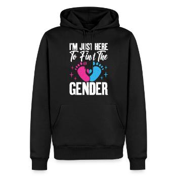 Je suis juste ici pour voir le graphique de grossesse - Sweat à capuche Premium bio Homme - noir - Devant - Nico (187cm)