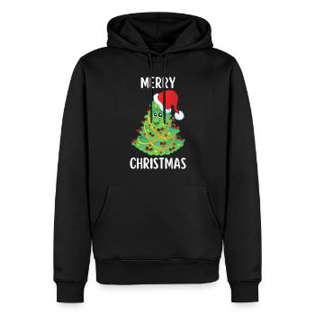 Merry Christmas Lustiges Weihnachtsshirt - Männer Premium Bio Hoodie - Schwarz - Vorne - Nico (187cm)