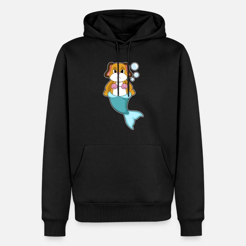 Poisson-chien - Sweat à capuche Premium bio Homme - noir