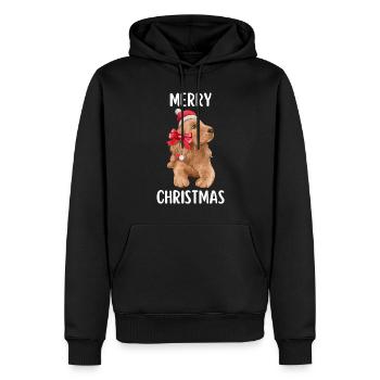 Joyeux Noël Drôle de Chemise de Noël - Sweat à capuche Premium bio Homme - noir - Devant - Nico (187cm)