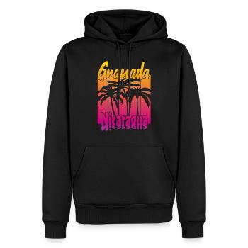Granada Nicaragua - Männer Premium Bio Hoodie - Schwarz - Vorne - Nico (187cm)