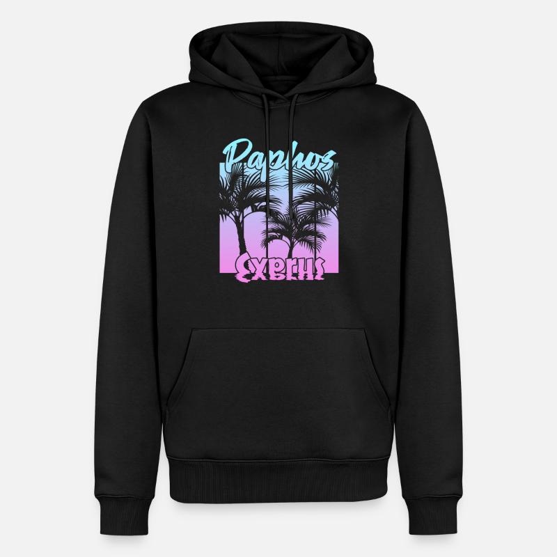 Paphos Chypre - Sweat à capuche Premium bio Homme - noir