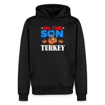 I'm the Son Turkey - Männer Premium Bio Hoodie - Schwarz - Vorne - Nico (187cm)
