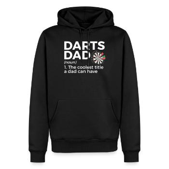 Joueur de fléchettes Fléchettes - Sweat à capuche Premium bio Homme - noir - Devant - Nico (187cm)
